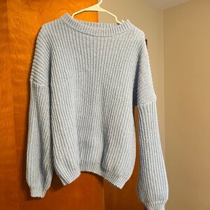 Elegant Light Blue Women's Sweater
